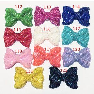1 pc Hello Kitty Bow Blinged Jelly Rhinestone Flat Back resin